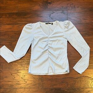 Vero Moda Blue and White Striped Top